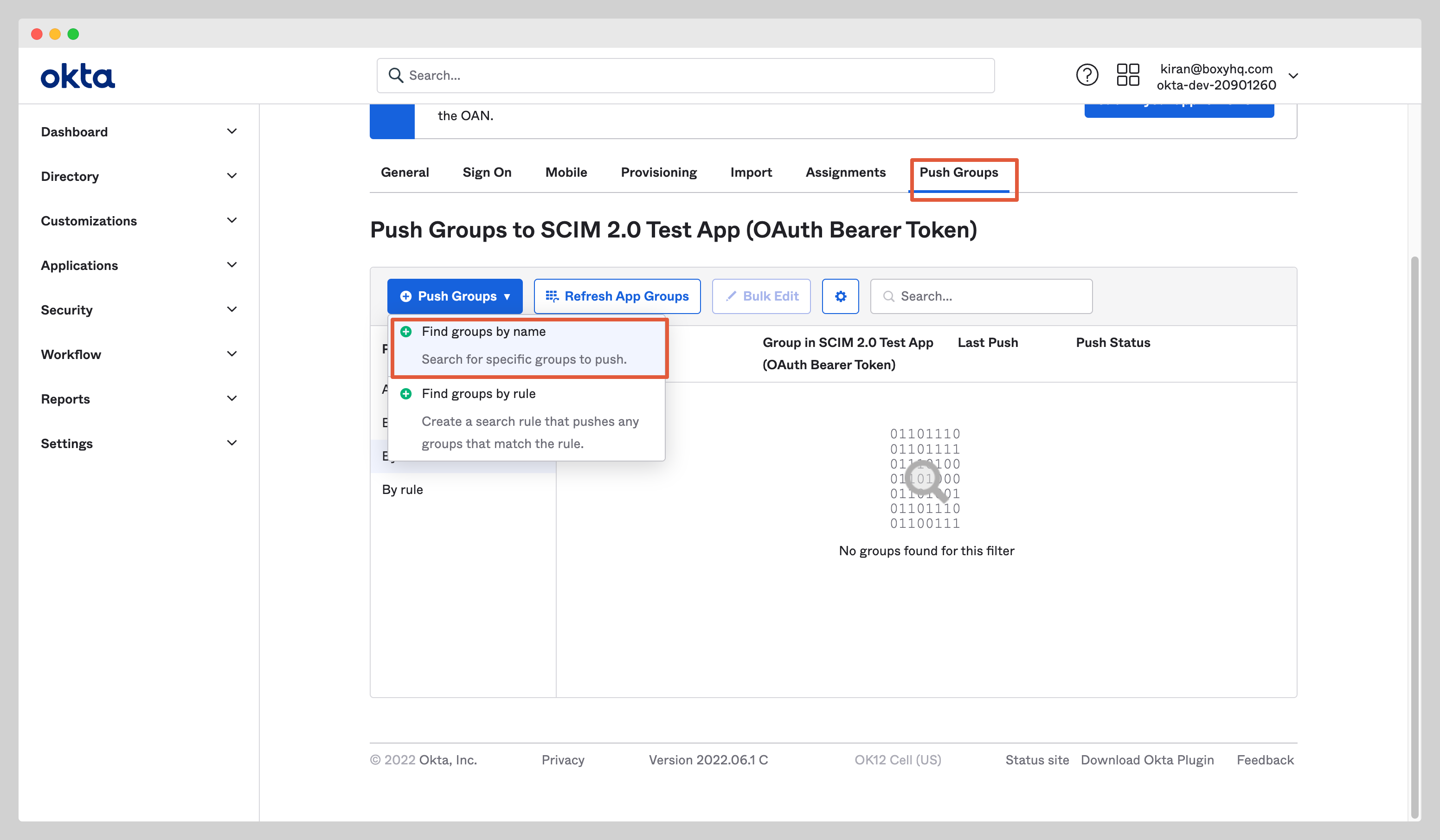 Okta SCIM Step 11